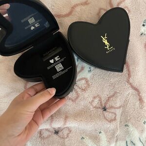 Yves Saint Laurent Black makeup pouches with Gold Logo